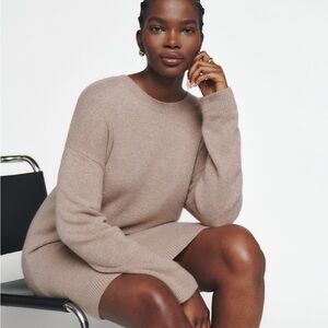 Reformation Henrietta Cashmere Dress, Oatmeal, Size XS, Great Condition!